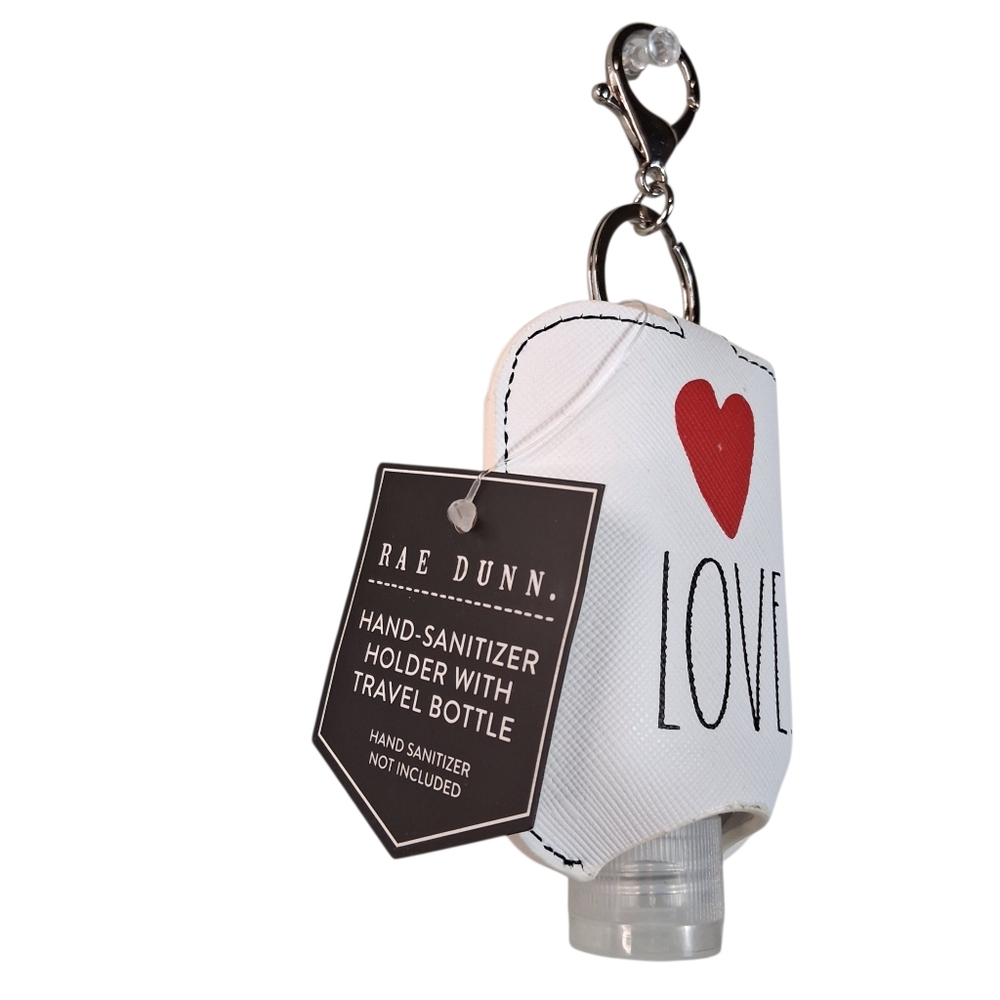 NEW | RAE DUNN | LOVE Heart | Hand Sanitizer Holder Keychain - Picture 2 of 6